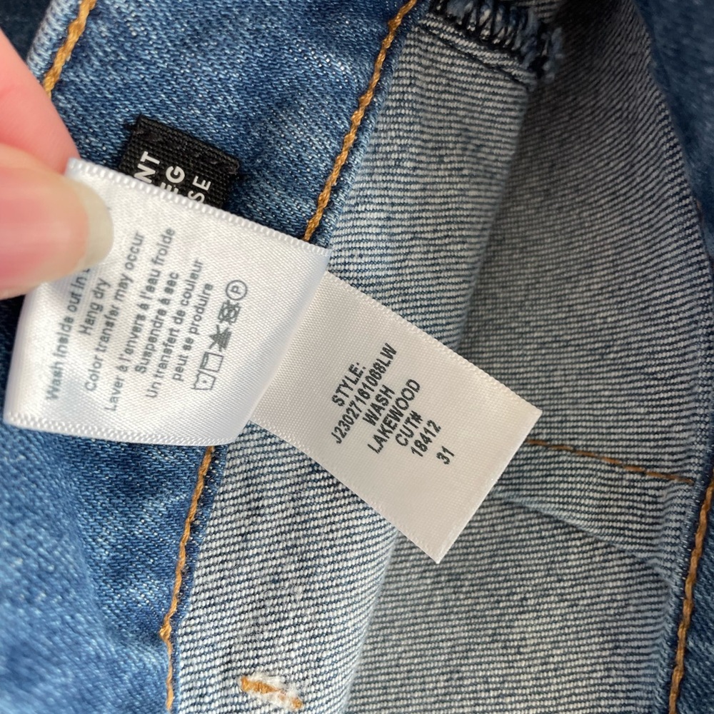 Veronica Beard Grant Wide Leg Denim Extra High Rise in Lakewood Blue Sz 31 EUC - Picture 13 of 16